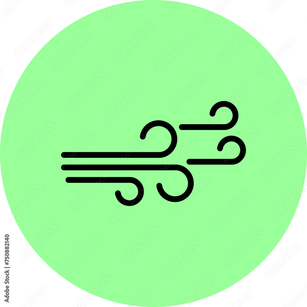 Wind Line Filled Circle Icon Wind Line Filled Circle Icon