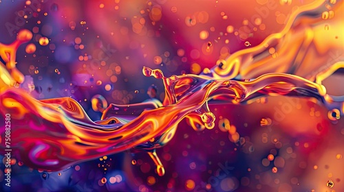 abstract background with vibrant colors resembling a gasoline spill, conveying energy, and dynamism, perfect for a creative and artistic representation © pvl0707