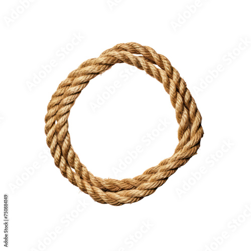 Lasso rope cut out isolated on transparent background