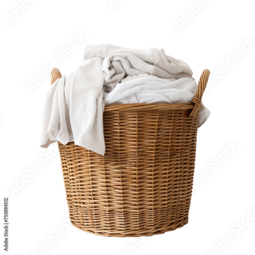 Laundry basket Isolated on transparent background