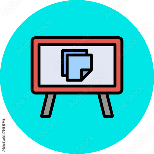 Board Line Filled Circle Icon