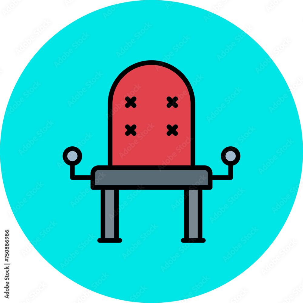 Armchair Line Filled Circle Icon Armchair Line Filled Circle Icon