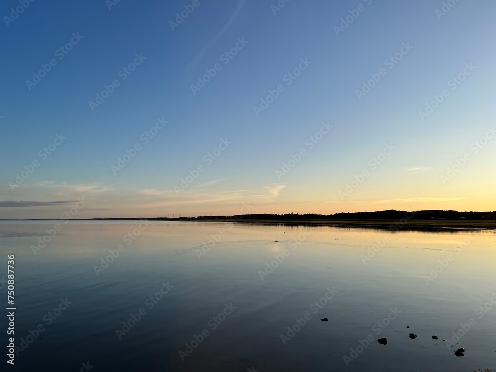 sunset over the sea