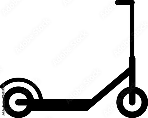 Electric scooter icon, electrical bike flat style eco friendly transport, vector illustration