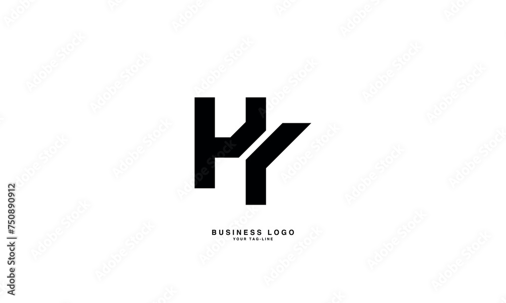 HY, YH, H, Y, Abstract Letters Logo Monogram HY, YH, H, Y, Abstract Letters Logo Monogram