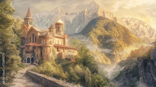 Transport yourself to the tranquil setting of the Haghartsin monastery, where the gentle breeze carries whispers of ancient wisdom through the air