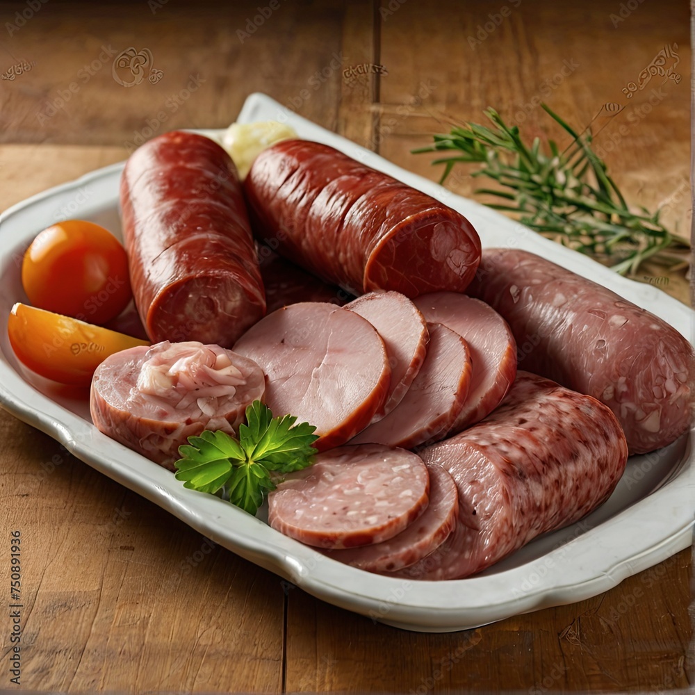 Cold slices derived from a variety of sausages.