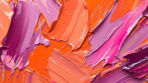 abstract background, large strokes of paint, soft color, of orange, pink and purples