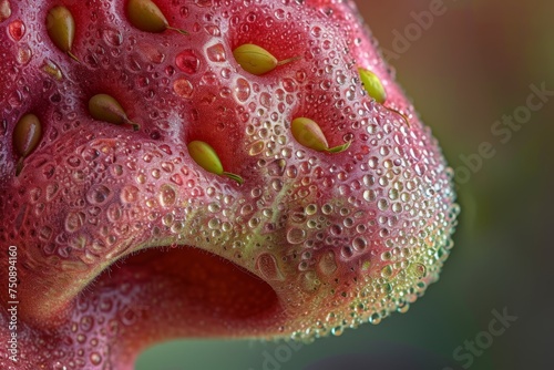 close-up of a nose with large blackheads. Strawberry Nose photo