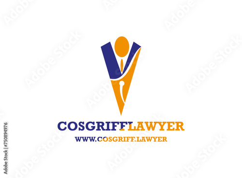 Law office logos set with scales of justice, gavel etc illustrations. Vector