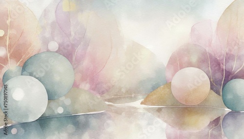 Watercolor art background. Abstract watercolor illustration for design, card, invitation, templates.