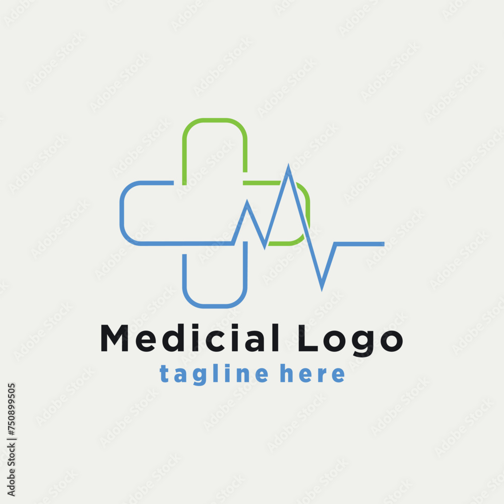 Vector medical logo icon design template elements