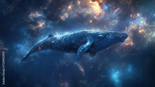 Biomorphic abstract futuristic SciFi biological photo of the Giant Whale
