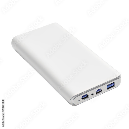 Power bank isolated on white or transparent background