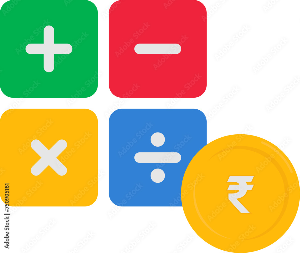 Fototapeta premium Indian Rupee Currency Calculations