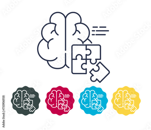 Memory Loss - Neurological Disorder of Brain - Stock Icon