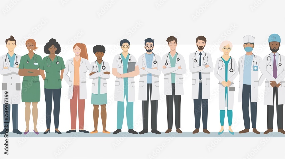 illustration of a wide range of healthcare professionals and patients illustration of a wide range of healthcare professionals and patients