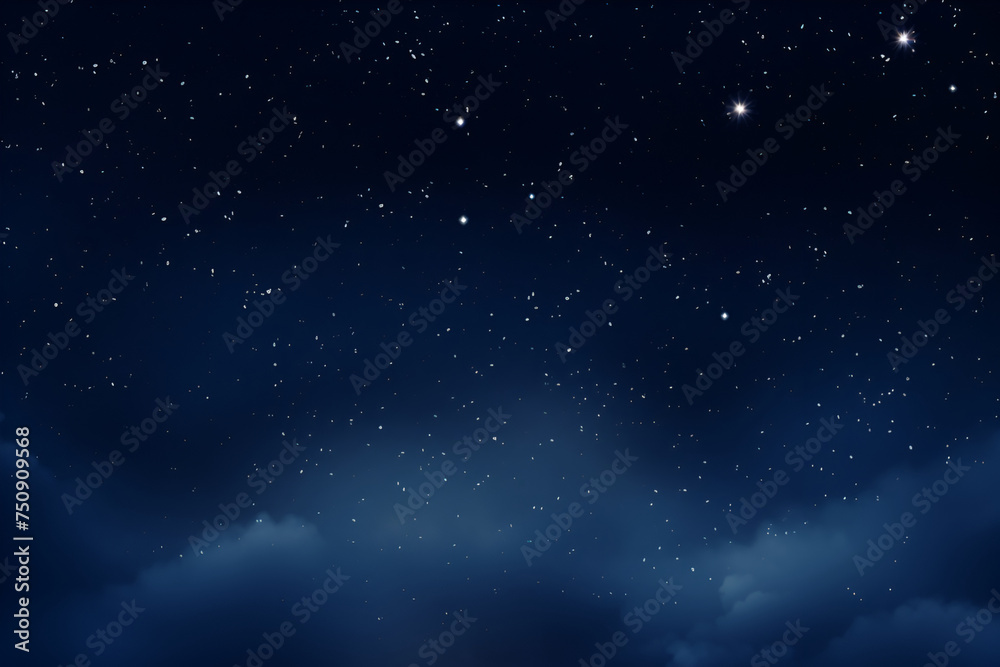 a minimalist night sky with stars twinkling against a deep indigo backdrop