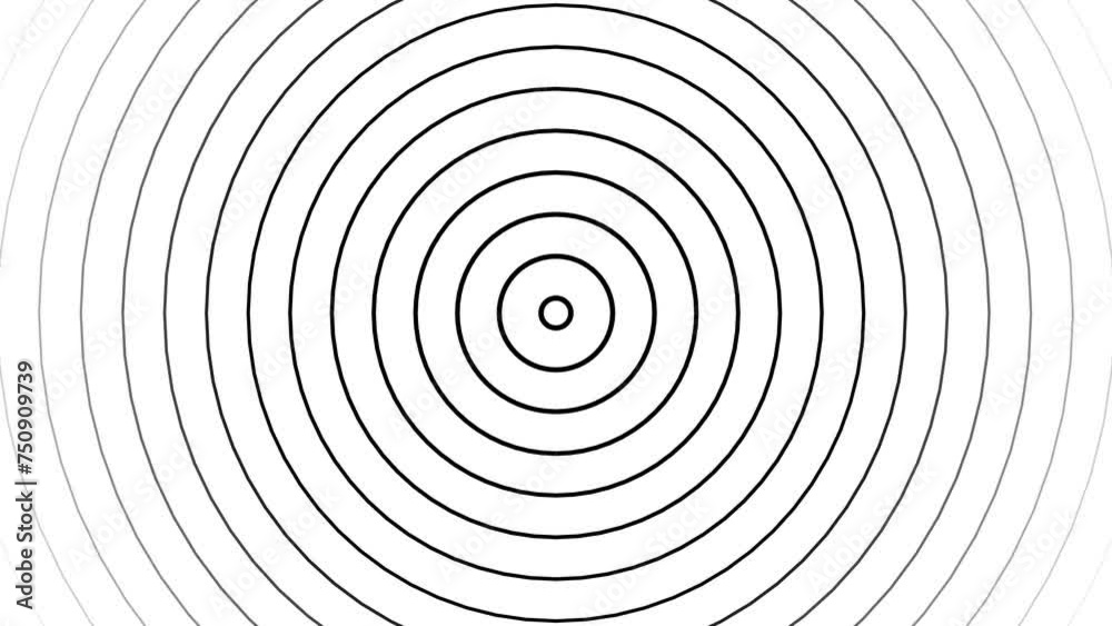 Animated radio wave black color in white background Animated radio wave black color in white background