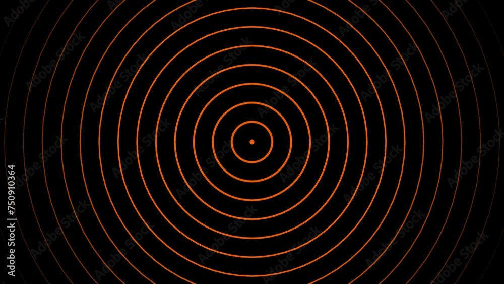 Animated radio wave brown color in black background Animated radio wave brown color in black background