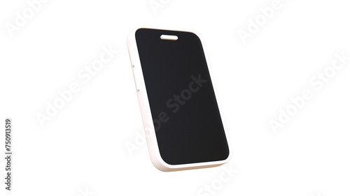 cartoon style smartphone 3d render isolated illustration