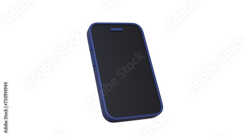 cartoon style smartphone 3d render isolated illustration