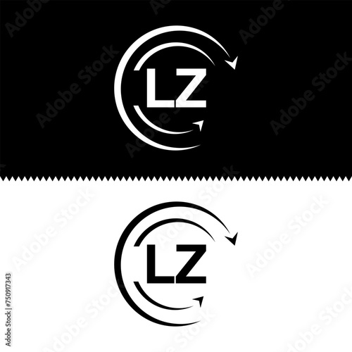LZ letter  logo minimal unique and simple logo design, LZ creative modern monogram logo style
