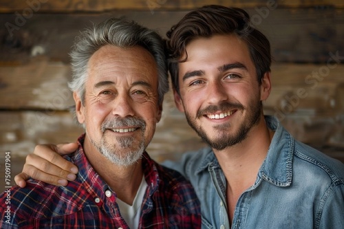 Stunning high-resolution photo of a still young father and adult son
