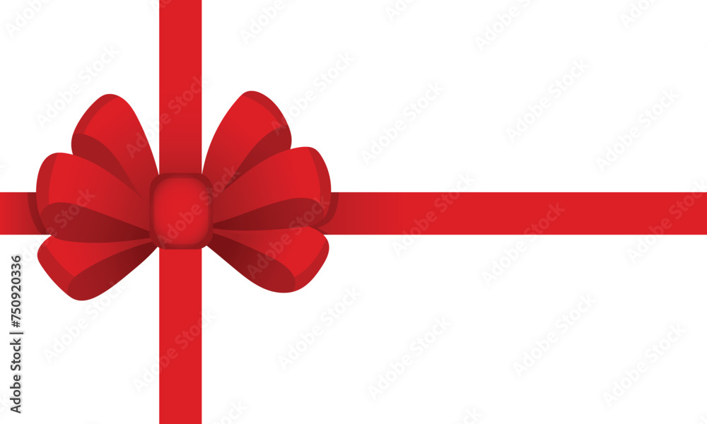 Red bow present hand drawn illustration. Red bow present hand drawn illustration.