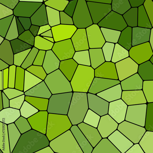 abstract vector stained-glass mosaic background - green