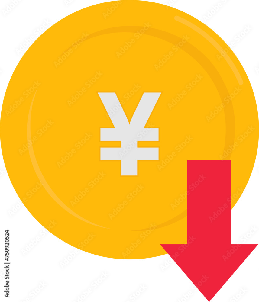 Obraz premium Japan Yen Currency Decrease