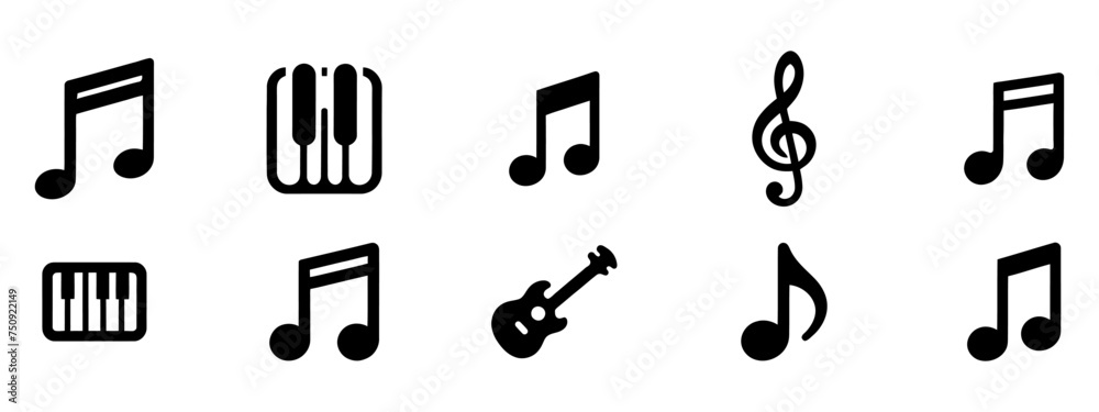 Set of music notes vector Set of music notes vector