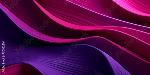 Bold purple and pink gradients merging in a vibrant 3D wave formation.