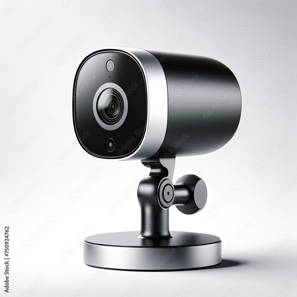 Sophisticated Modern Security Camera Design on white background Sophisticated Modern Security Camera Design on white background