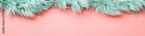 mint fur on a pink background. © Yahor Shylau 