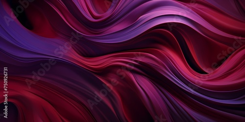 Crimson red and deep purple 3D waves swirling in an intense and dramatic motion.