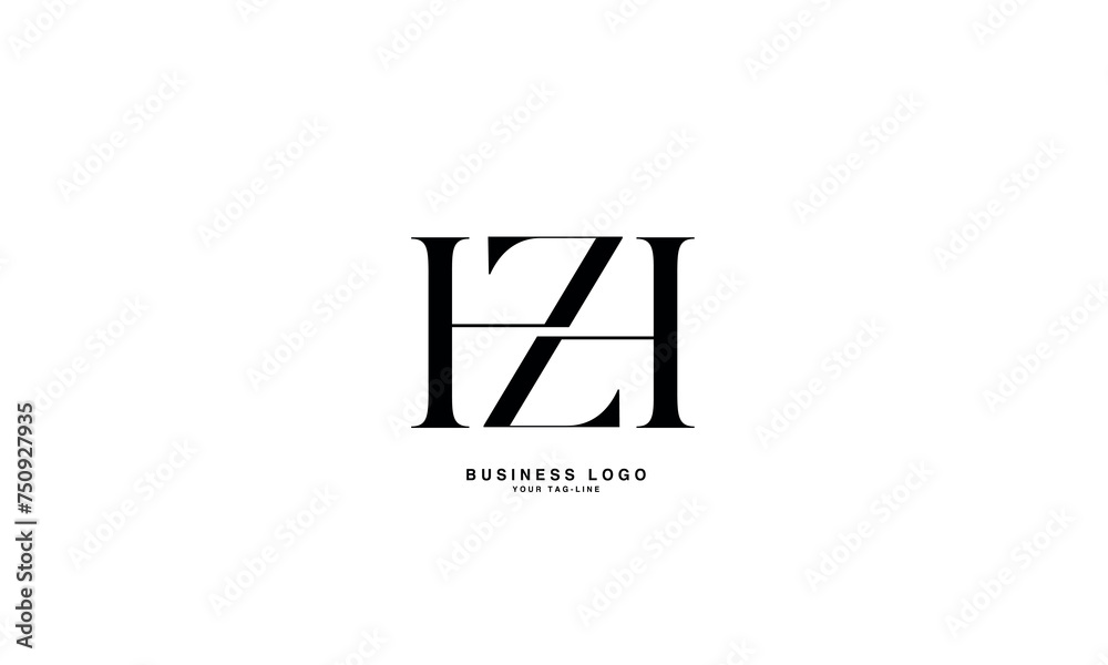 HZ, ZH, H, Z, Abstract Letters Logo Monogram HZ, ZH, H, Z, Abstract Letters Logo Monogram