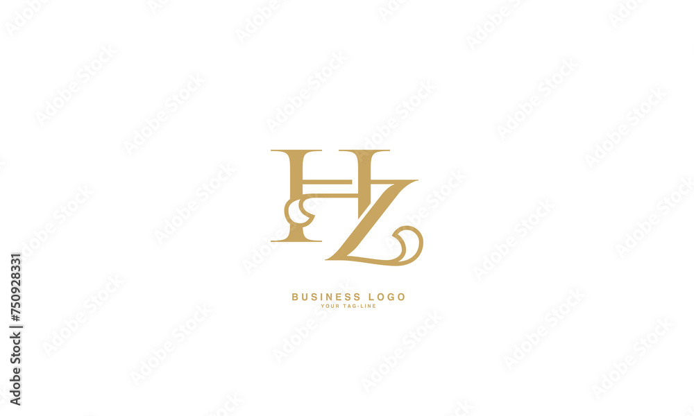 HZ, ZH, H, Z, Abstract Letters Logo Monogram