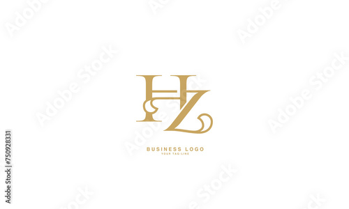 HZ  ZH  H  Z  Abstract Letters Logo Monogram
