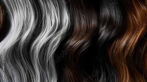 Close-Up of Intricate Wavy Hair Pattern With Natural Texture and Movement