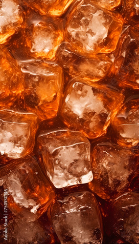 Close Up of Ice Cubes on a Table