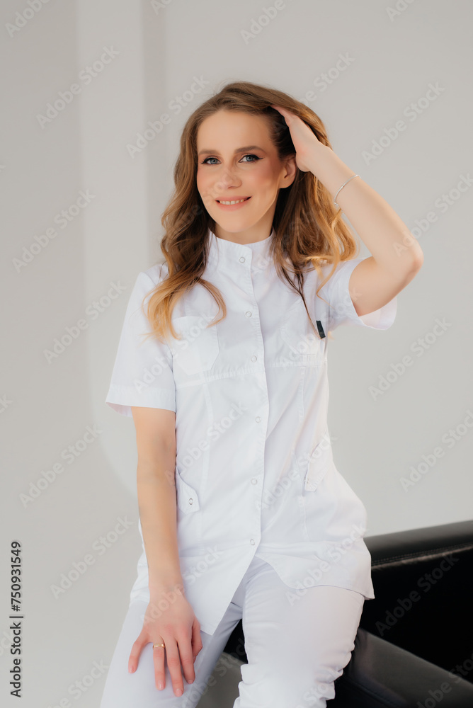 Young nurse portrait on white background Young nurse portrait on white background