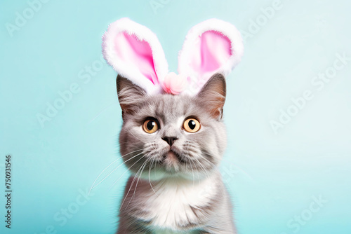 A Cat With a Pink Bow on Its Head