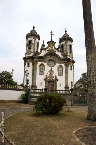 Front vertical image of the Church of São Francisco de Assis in São João del Rei