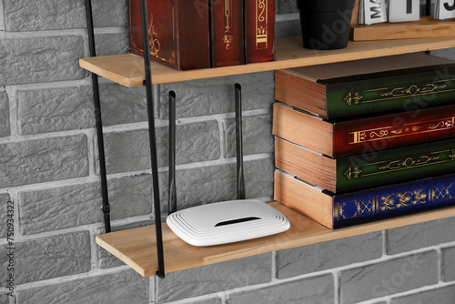 Bookshelf with modern wi-fi...