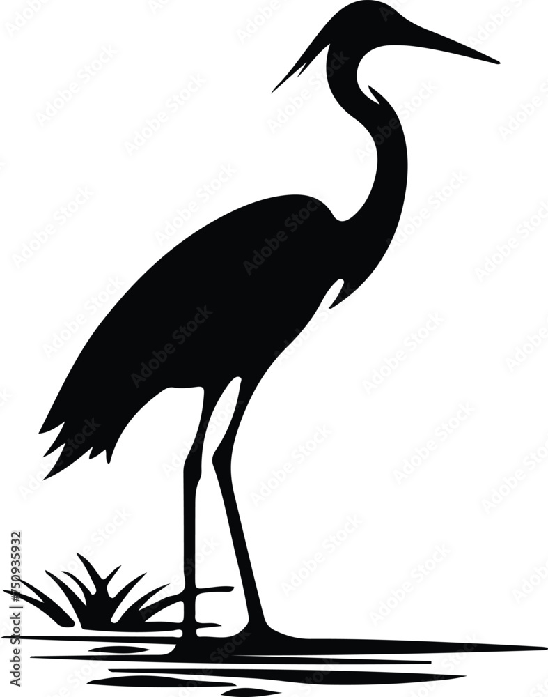 Obraz premium egret silhouette