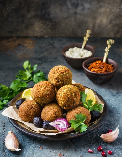 Middle Eastern falafel photo