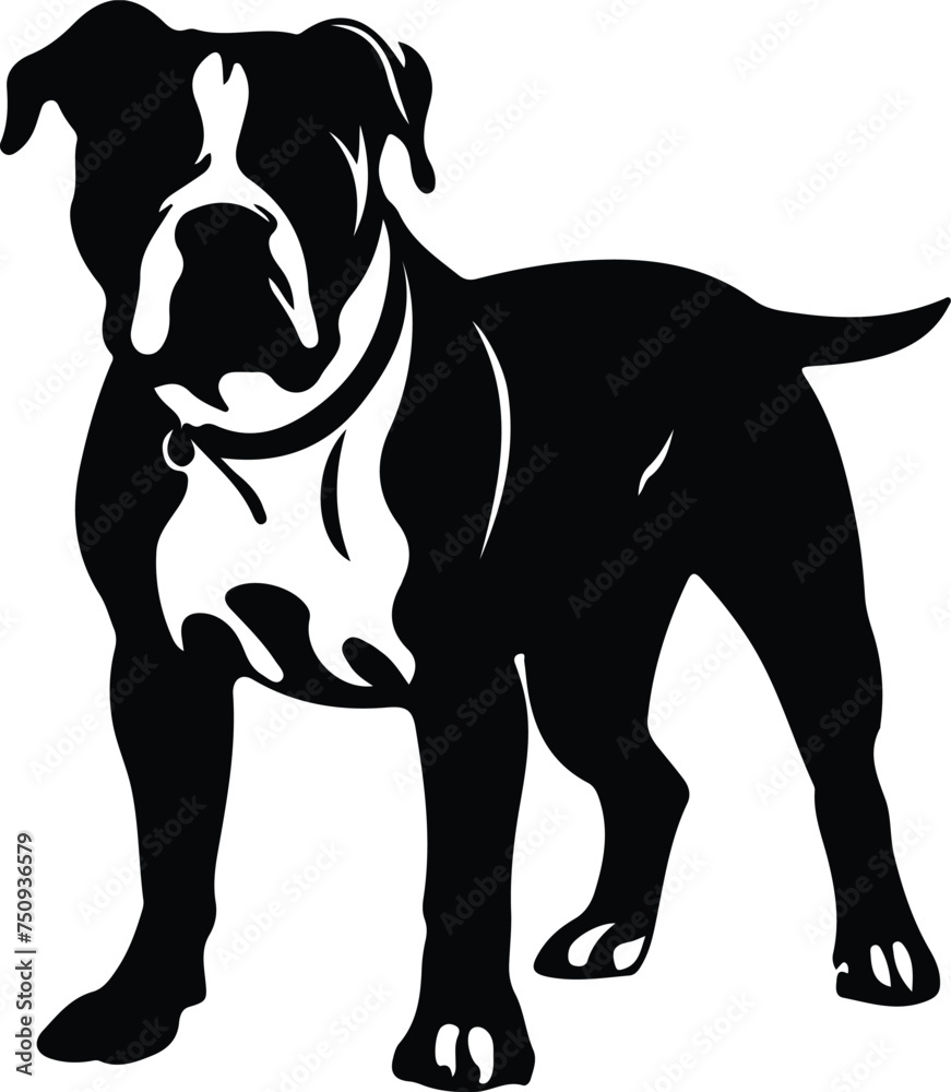 American Bulldog   silhouette
