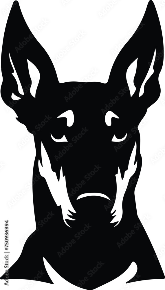 © Mappingz - Doberman Pinscher silhouette © Mappingz - Doberman Pinscher silhouette