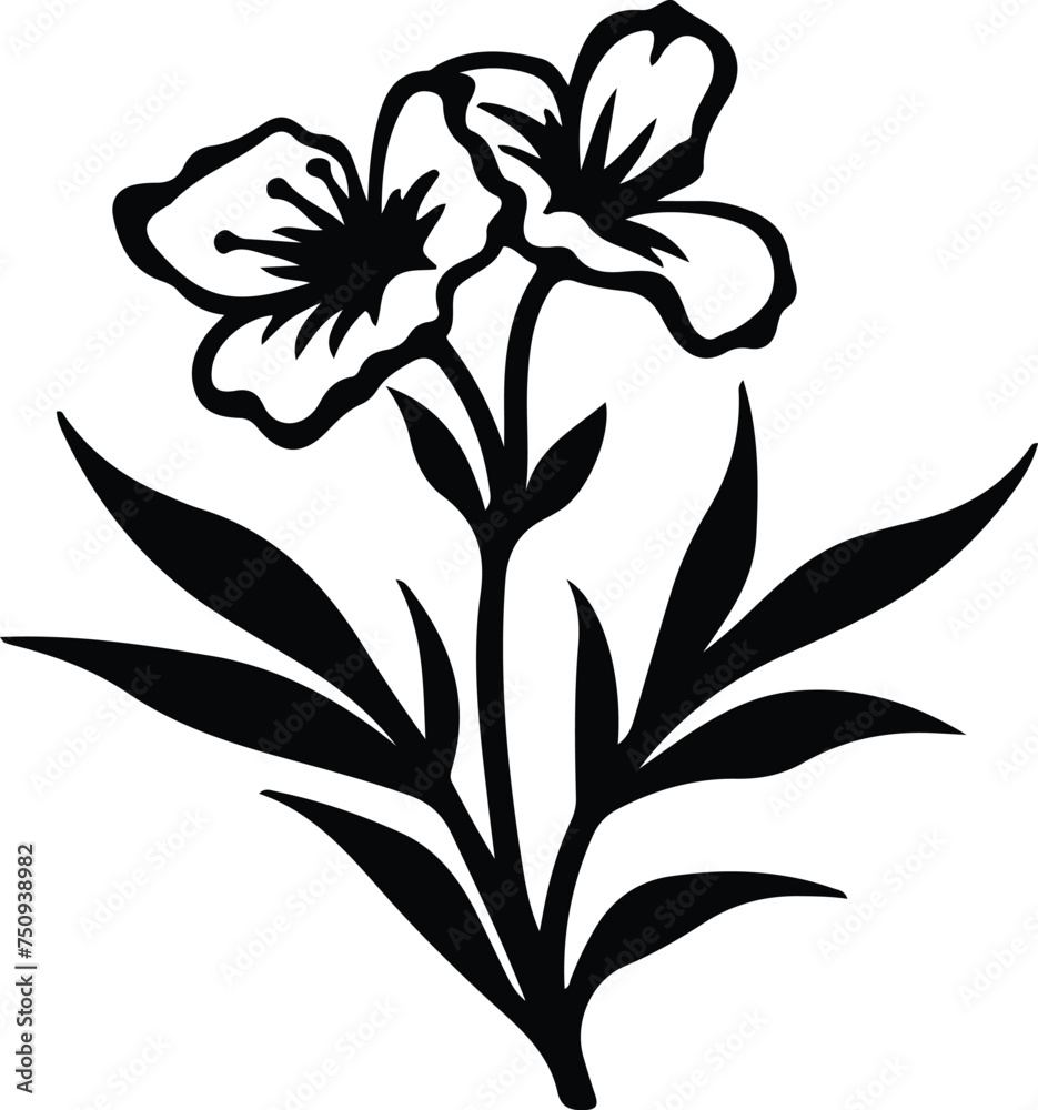 oleander silhouette oleander silhouette